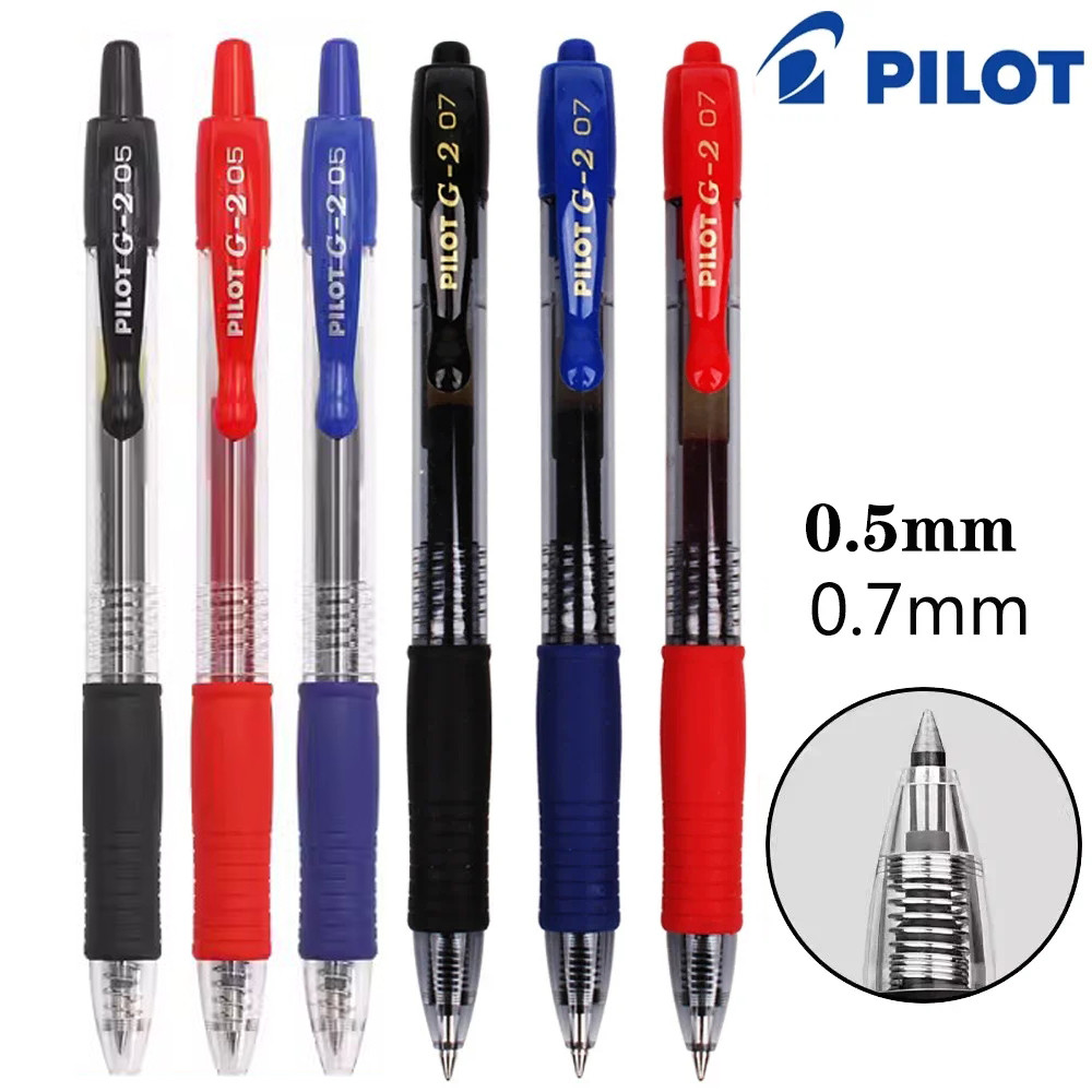 6pcs Japan Pilot Gel Pen BL-G2 0.7mm Ballpoint Pen Art Supplies Office Accessories Student Sool Stat