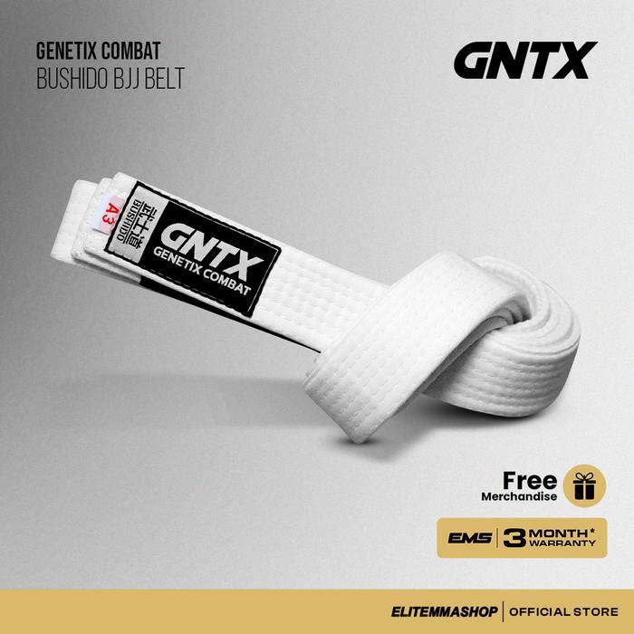 Sabuk Gi GENETIX Bushido BJJ Belt Sabuk Brazillian Jiu Jitsu - Putih, A0