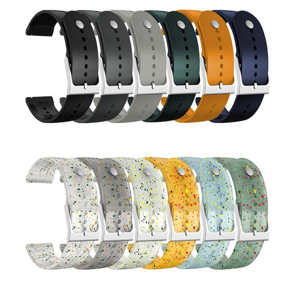New 22mm Original Transparent Silicone Wat Band Straps For SUUNTO 5 PEAK Samrtwat Sprot Wristband Fo