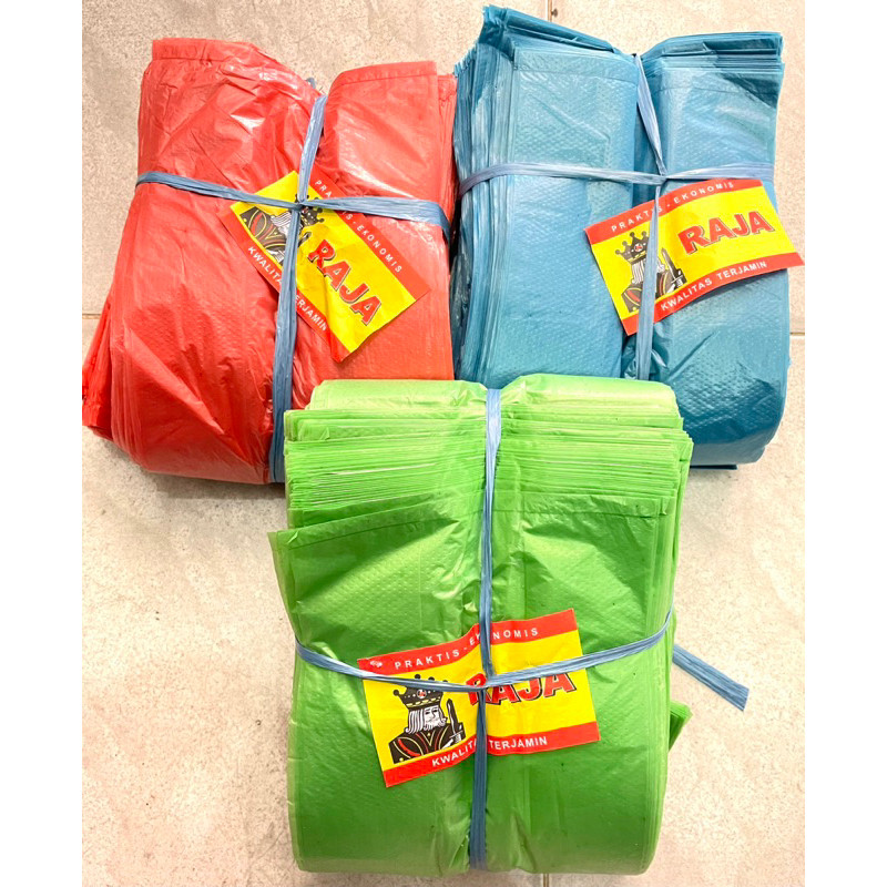 TERLARIS Kantong Kresek Warna Kiloan Merah Hijau Biru (Warna Random)