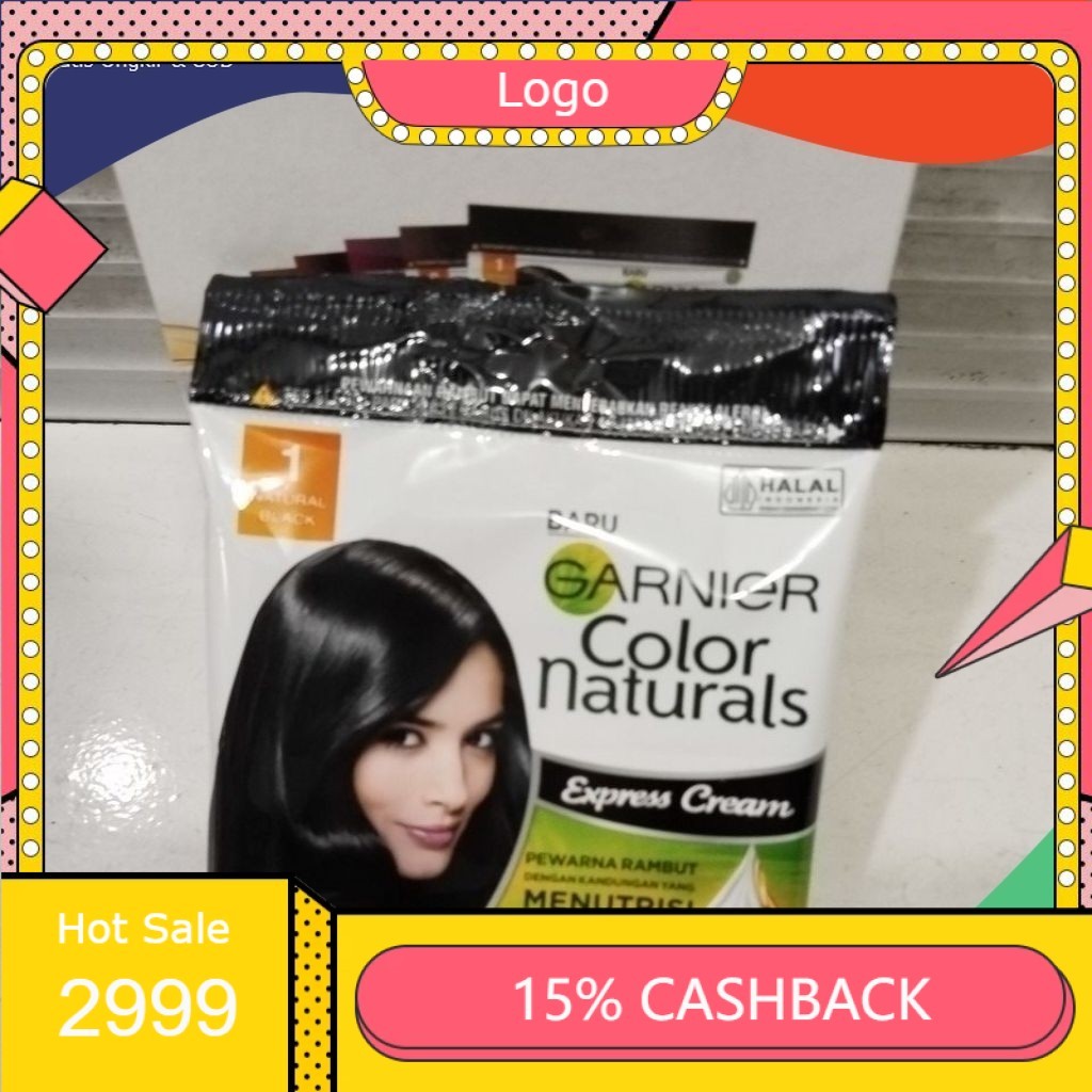 garnier pewarna rambut hitam