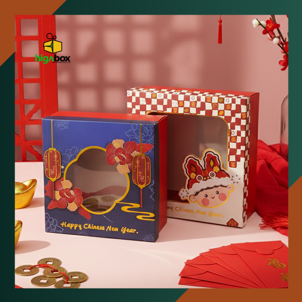 Box Hampers Imlek / Box Imlek / Hampers Imlek / Kotak Hampers Imlek / Box Kue CNY Imlek / SID15-18