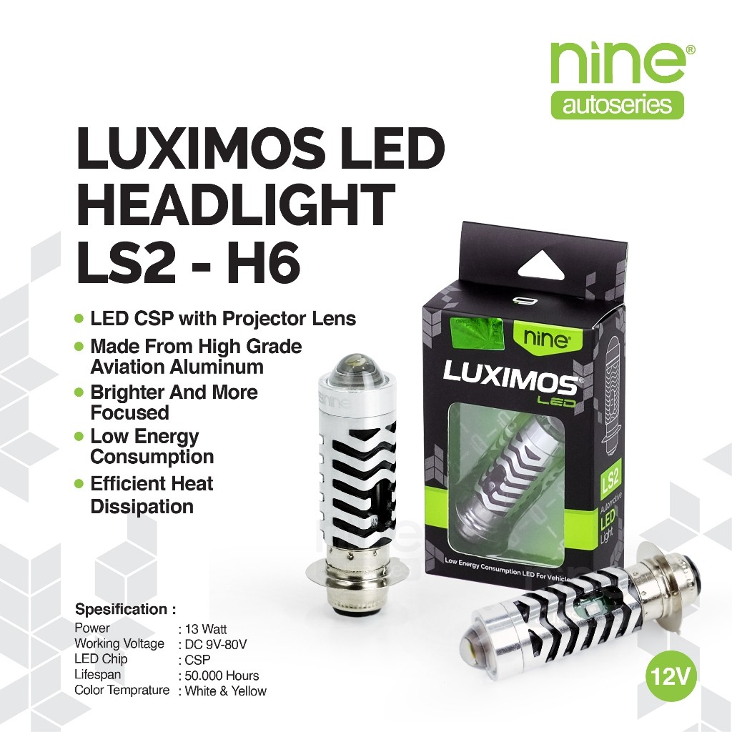 SatriaShop -  Lampu Depan Motor LED H6 Mini Laser Putih Kuning