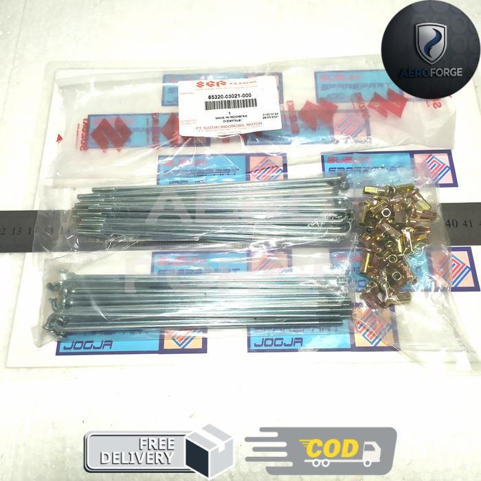 aero- 65320-03021-000 Ruji / Spoke Set Velg Roda Belakang Smash Titan Ori