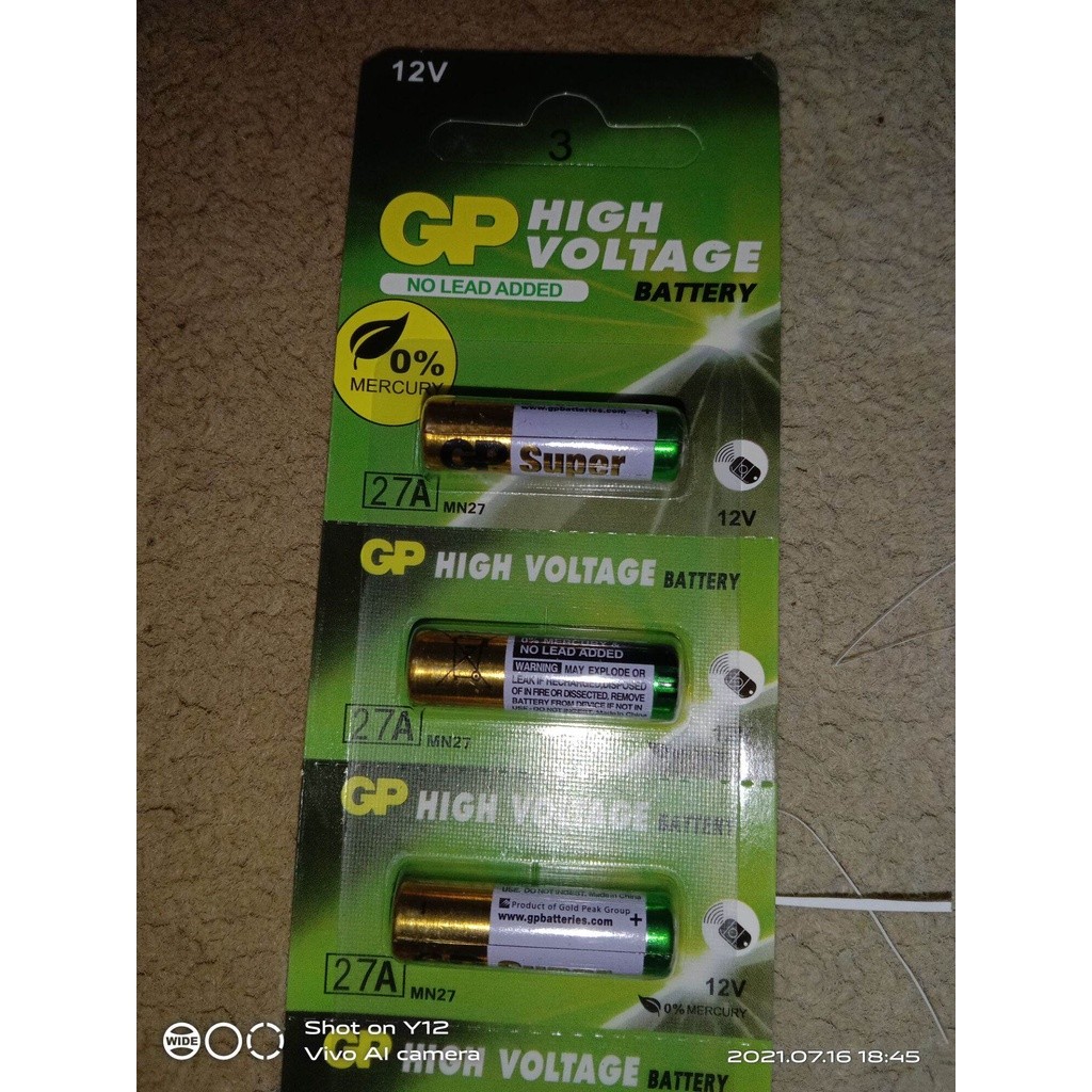 Baterai Alkaline GP ultra 27A ori u Remote mobil Daihatsu granmax Ayla avanza Xenia lama harga utk 2