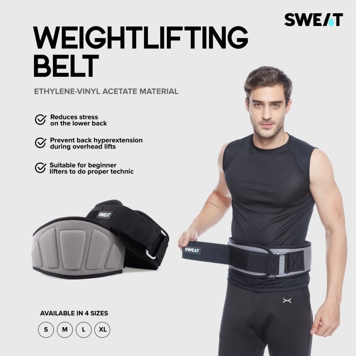 SWEAT Authorized - EVA Weightlifting Belt | Weightlifting Belt - Sabuk Untuk Olahraga Angkat Beban