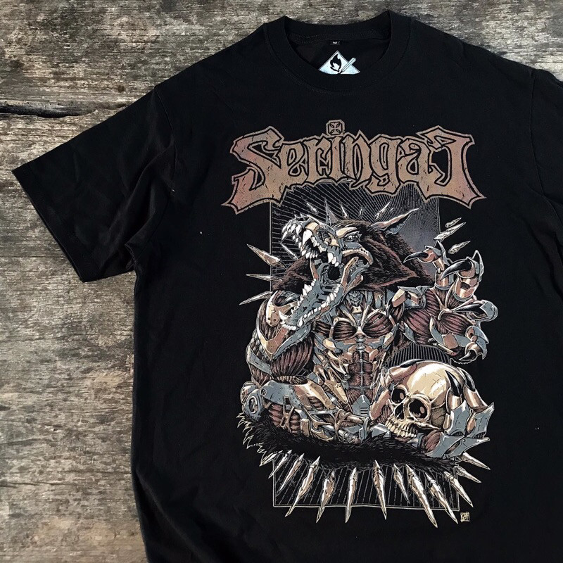 (COD) SERINGAI MECHA WOLF TSHIRT BLACK