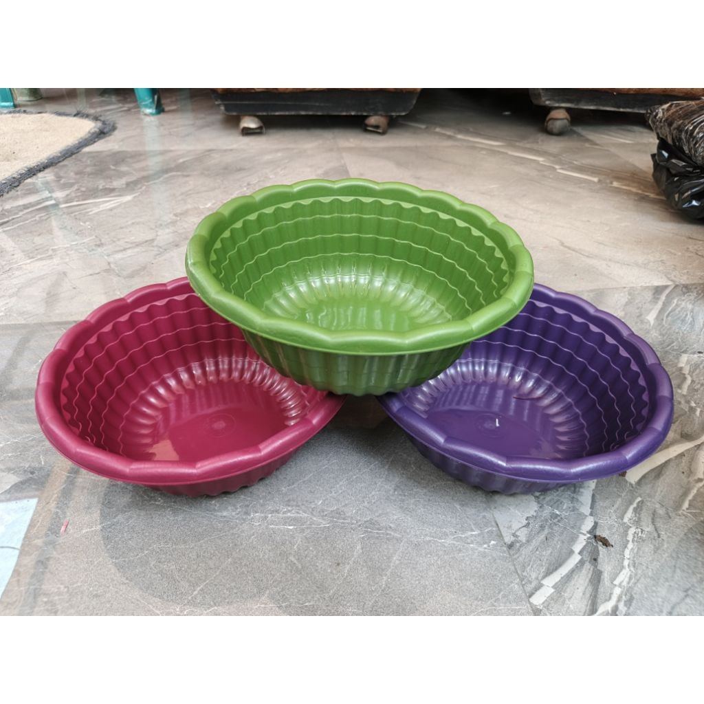 [50 PCS] Baskom Gelombang / Waskom Vario / Besek Hajatan / Baskom Plastik Lusinan / Bak Berkat
