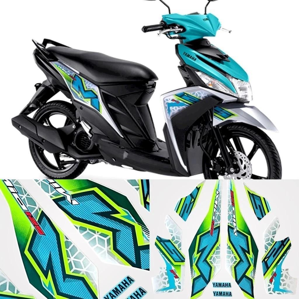 Striping Original Yamaha Mio M3 125 FI silver Hijau toska tahun 2024