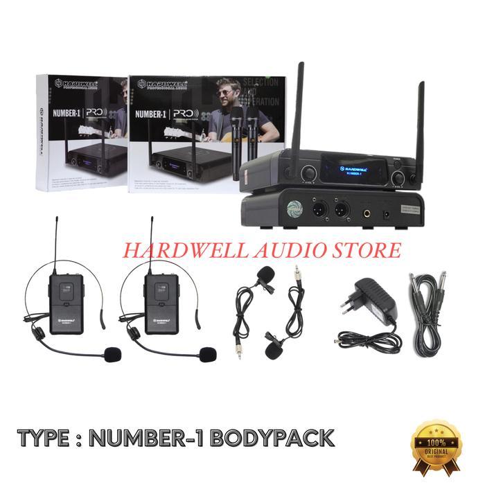 Mic Wireless Hardwell NUMBER 1 Double Mic Clip On Headset Original