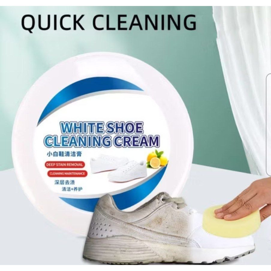 LV190 No-Rinse Shoe Cleaner/Krim Pemutih Sepatu Sneaker 120gr Free Spons High Quality | BsM