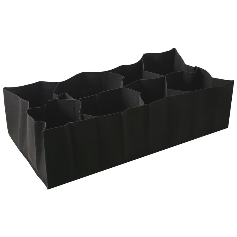 FLYYLarge Garden Grow Bag 120X60x30cm Outdoor 8 Grids Planting Felt Planter Box For Growing Tomatoes