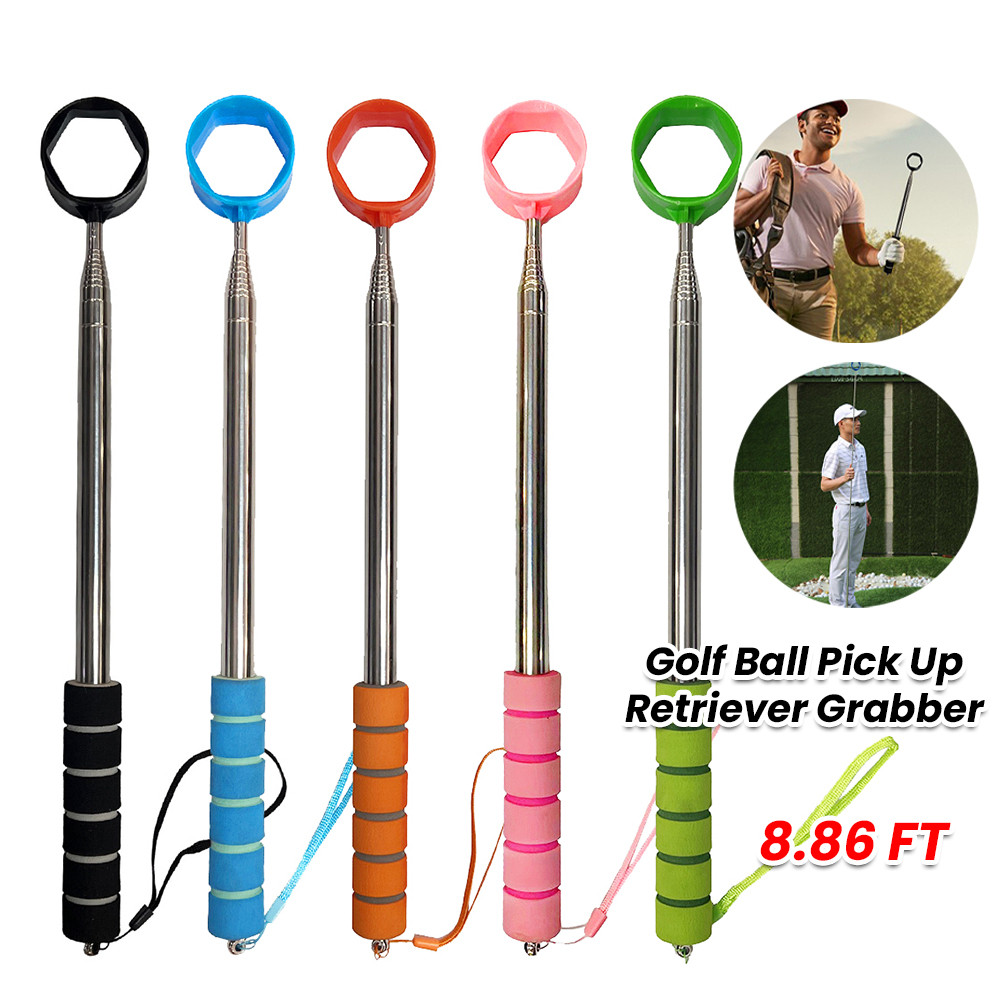 886 FT Golf Ball Pick Up Retriever Grabber Telescopic Golf Ball Retriever Extendable Golf Ball Retri