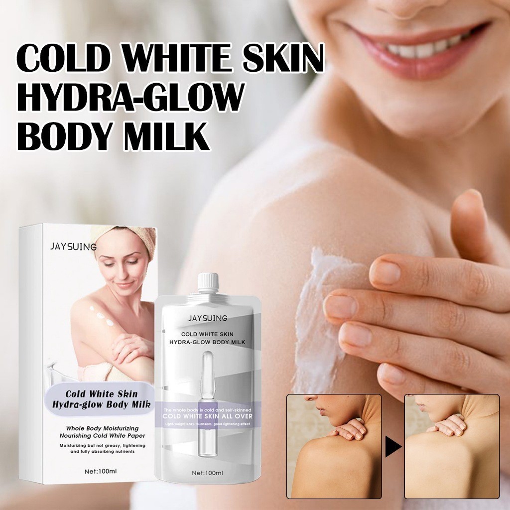 Jaysuing Cold White Skin Hydra glow Body Milk 100ml Body Care Mencerahkan Kulit Glow White Body Loti