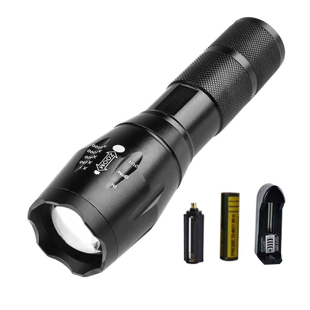 Lampu Senter LED Camping Hiking 5 Mode Aluminium Alloy Terang untuk Outdoor