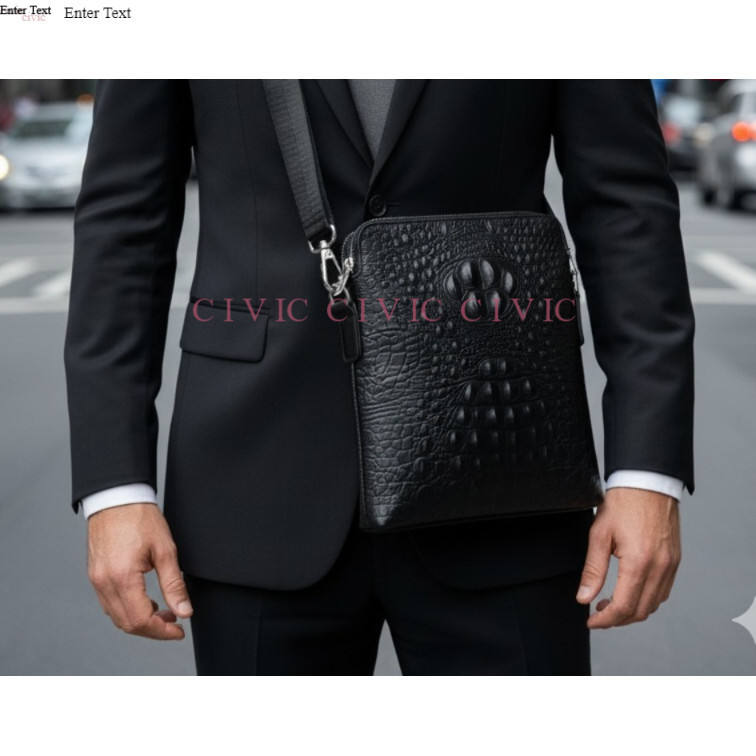 ZB-023 Tas selempang pria motif kulit buaya tas model pria tas kekinianmodel terbaru trendyminimalis