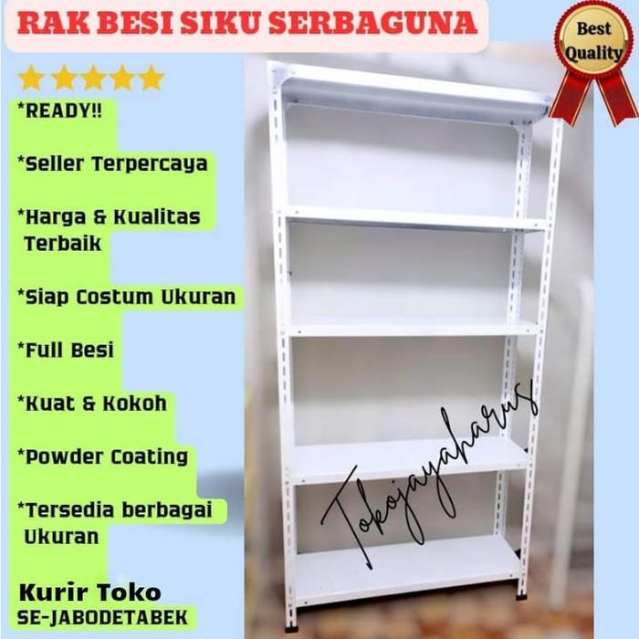 Rak Besi Siku Lubang 5 Susun Serbaguna | Rak Gudang & Rumah
