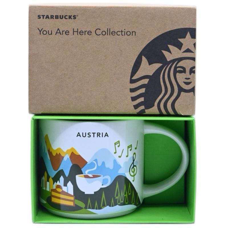 Starbucks Mug Gelas You Are Here Austria YAH 414ml Collection Koleksi Merchandise Oleh Oleh Eropa Eu