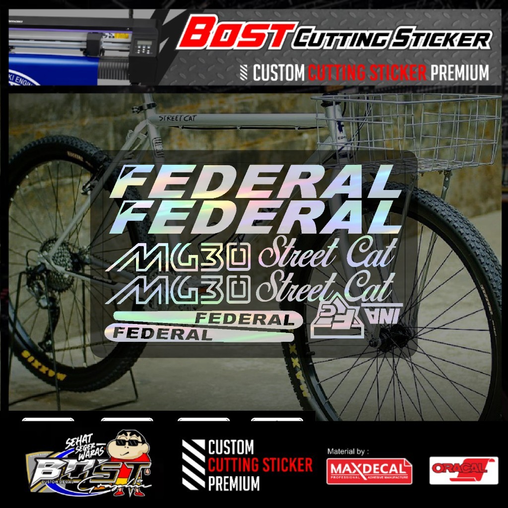 COD Cutting Sticker Sepeda FEDERAL MG 30 Stiker Streetcat MG 33 MTB BIKE street cat 550 SX 14