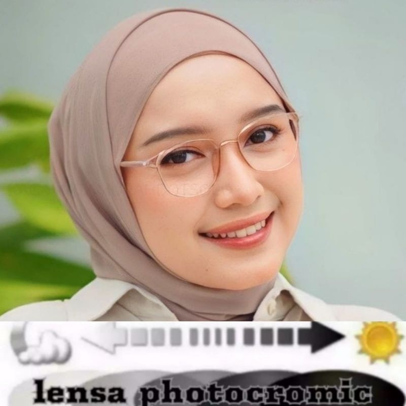 kacamata Cewek tr90 Muka kecil ( paket Lensa CRMC & Lensa photocromic) kacamata minus antiradiasi (f