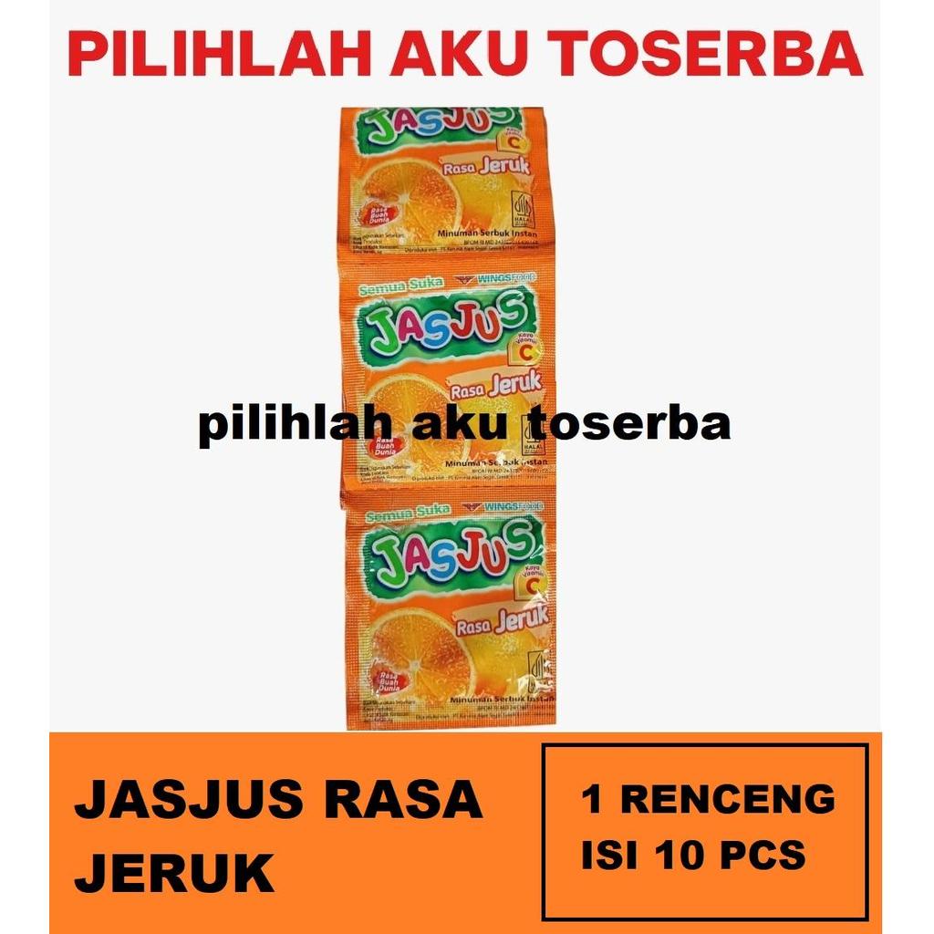 JASJUS JAS JUS Rasa JERUK kemasan renceng - ( HARGA 1 RENCENG )