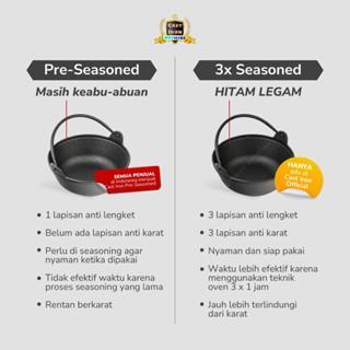 Cast iron Hotpot Bowl 20 Cm Panci Shabu suki kuah korean food PREMIUM - Preseasoned