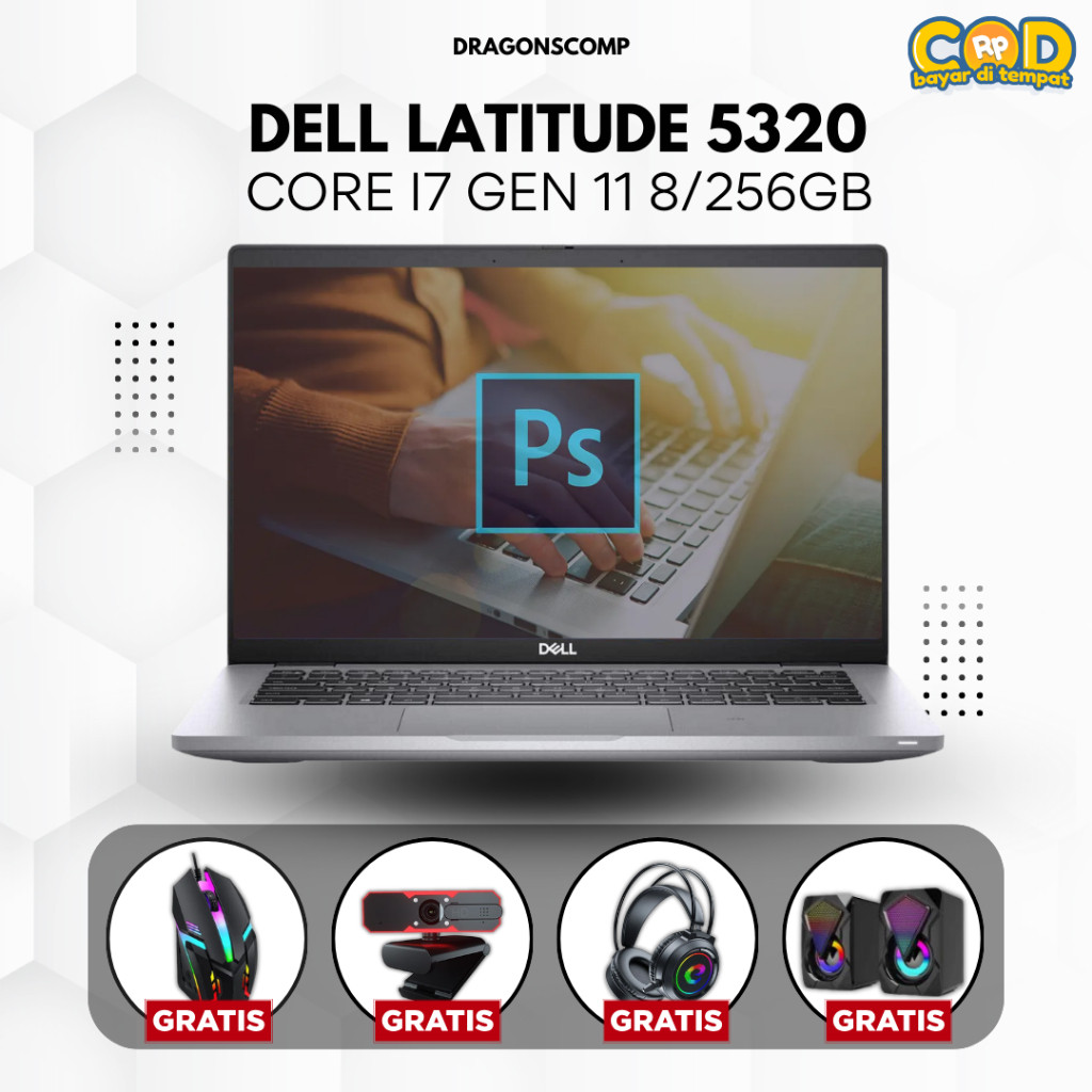 Laptop Dell Latitude 5320 Core i5 Gen 11 8/256GB - Laptop Second Bergaransi