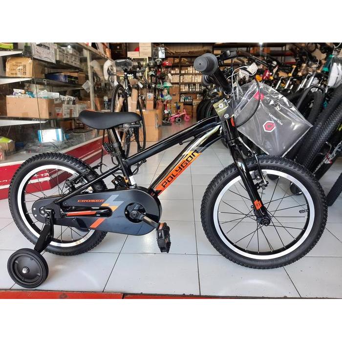 Sepeda Anak / KIDS BIKE BMX 16 INCH POLYGON CROSSER TERBARU - Hitam