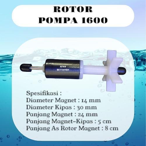 ROTOR KIPAS IMPELLER MAGNET MESIN POMPA CELUP SPAREPART AQUARIUM - 1600