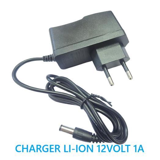 Charger Casan Batre Li-ion Li ion 12V 12Volt 11.1V 1A Jek DC 5.5mm