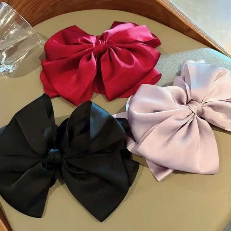 Jepit Rambut / Hair Clip Pita Bahan Satin Premium