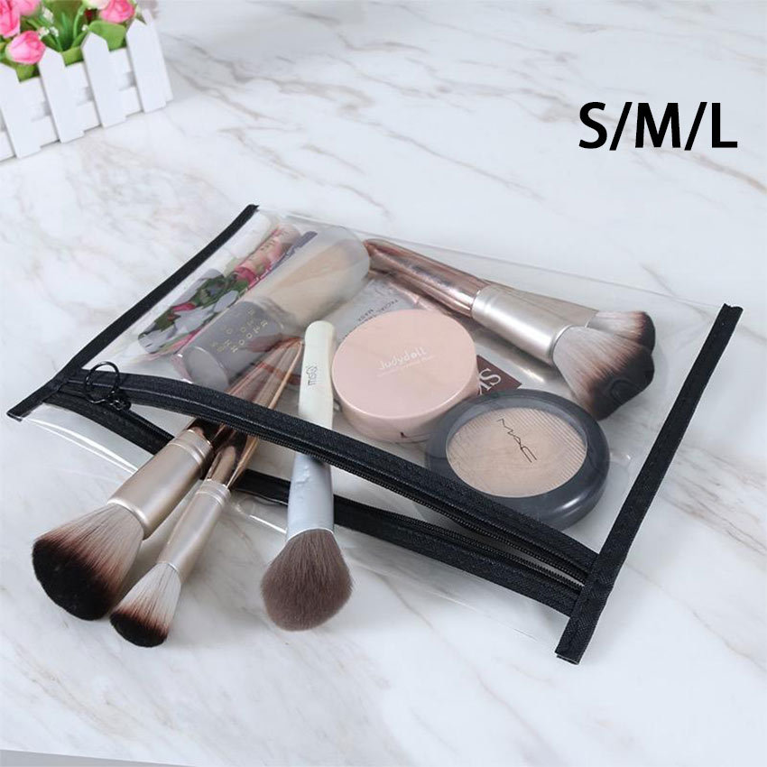 Pouch Make Up Transparan Pvc Tas Makeup Travel Bening Lucu Aesthetic Pouch Mini Multifungsi Washbag 