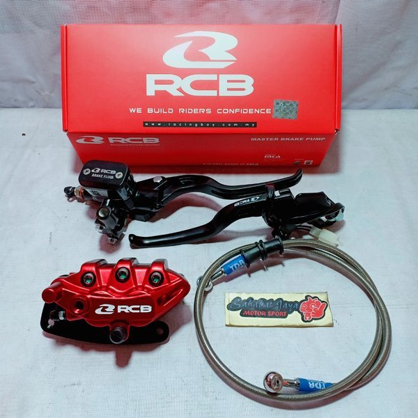 Paketan RCB Kaliper Depan RCB Master Rem Kanan Kiri RCB Selang Rem Beat Karbu Beat Fi Scoopy karbu S