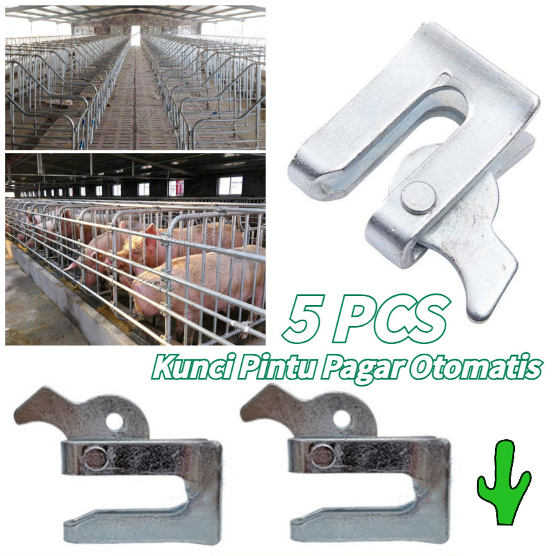 Kunci Pintu Pagar Otomatis Isi 5pcs Grendel Overpal Gembok Selot Untuk Pagar Pertanian Taman