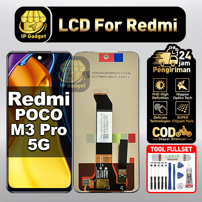 LCD POCO M3 Pro 5G Fullset LCD HP Touchscreen Layar Sentuh Touch Screen COD