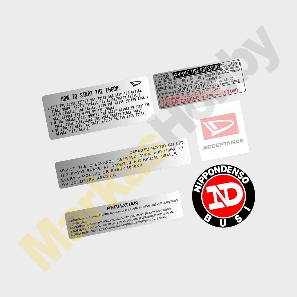 Sticker Hijet Unyil S38 Set