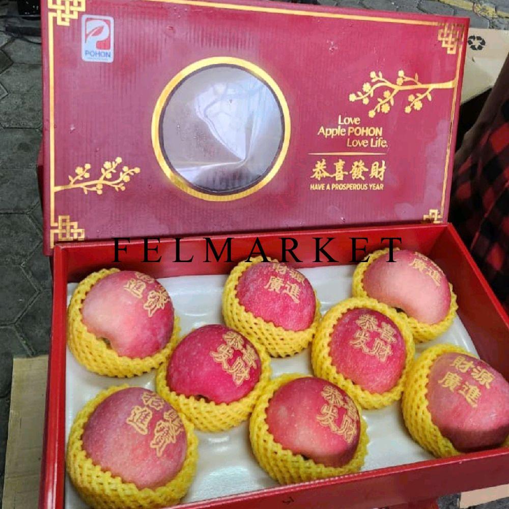 Buah Apel Fuji Fola Fresh Isi 8 Pcs / Hampers Buah Imlek / 1 Dus