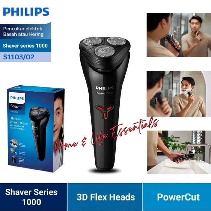 Philips Shaver 1000 Series S1103/02 Cukuran Kumis Jenggot Philips S1103/02 - S1103