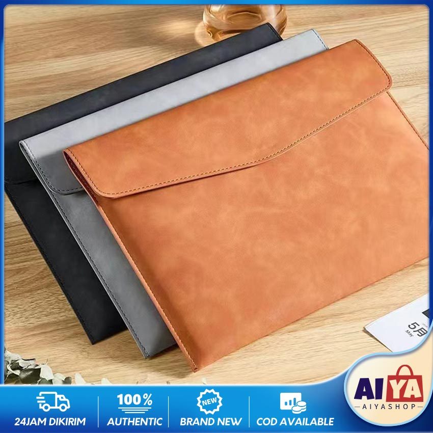 Map Dokumen Keeper Folio A4 Kulit Sintetis Water Proof Snap Button Tas Penyimpanan Dokumen Multifung
