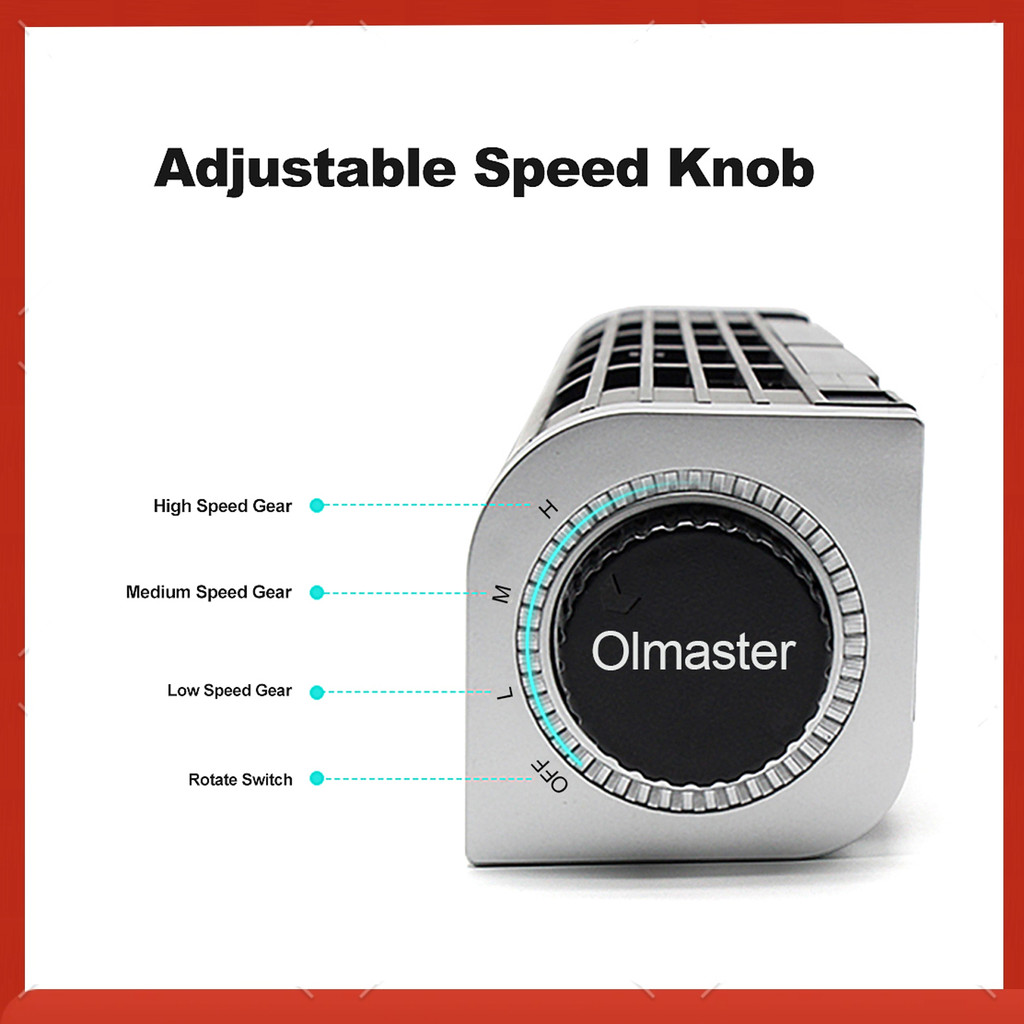 Olmaster CF-1691 USB Cooling Fan Laptop Pad Stand Fan Notebook Computer Phone Cooler Horizontal Axis