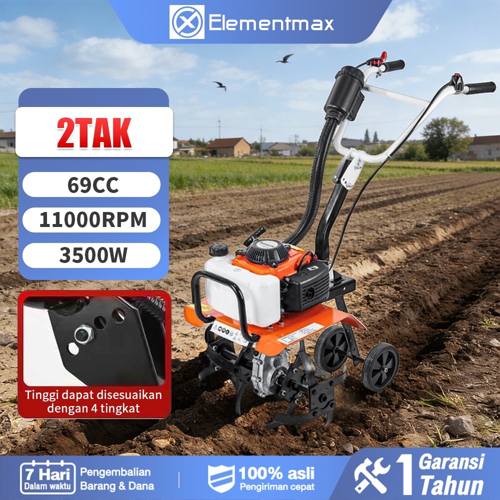 BARU Elementmax Mesin Bajak Sawah Tiller Cultivator Mesin Traktor Mini Maestro Mesin Traktor Sawah B