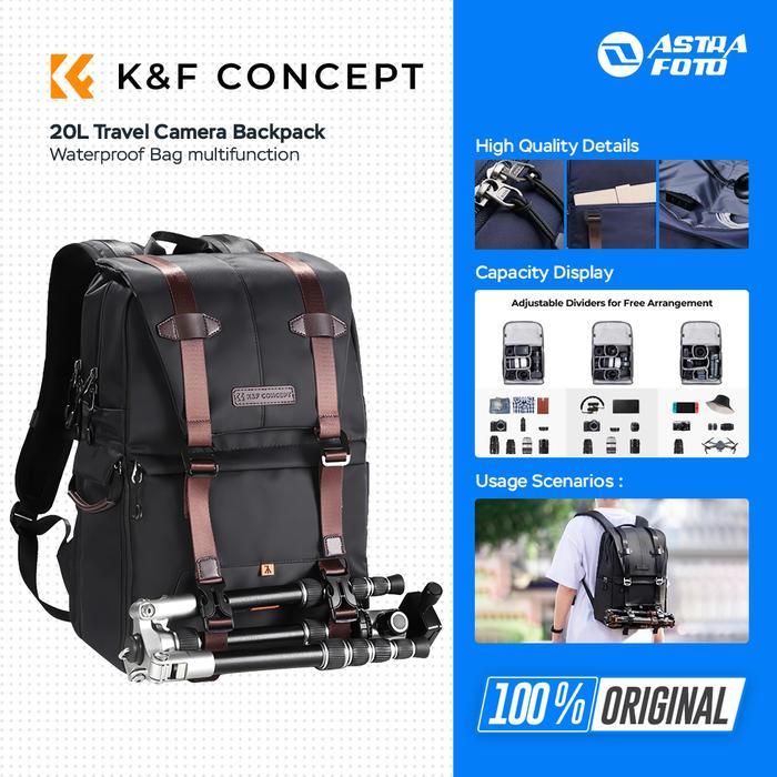 KNF Concept 20L Travel Camera Backpack Wateroof Bag multifunction