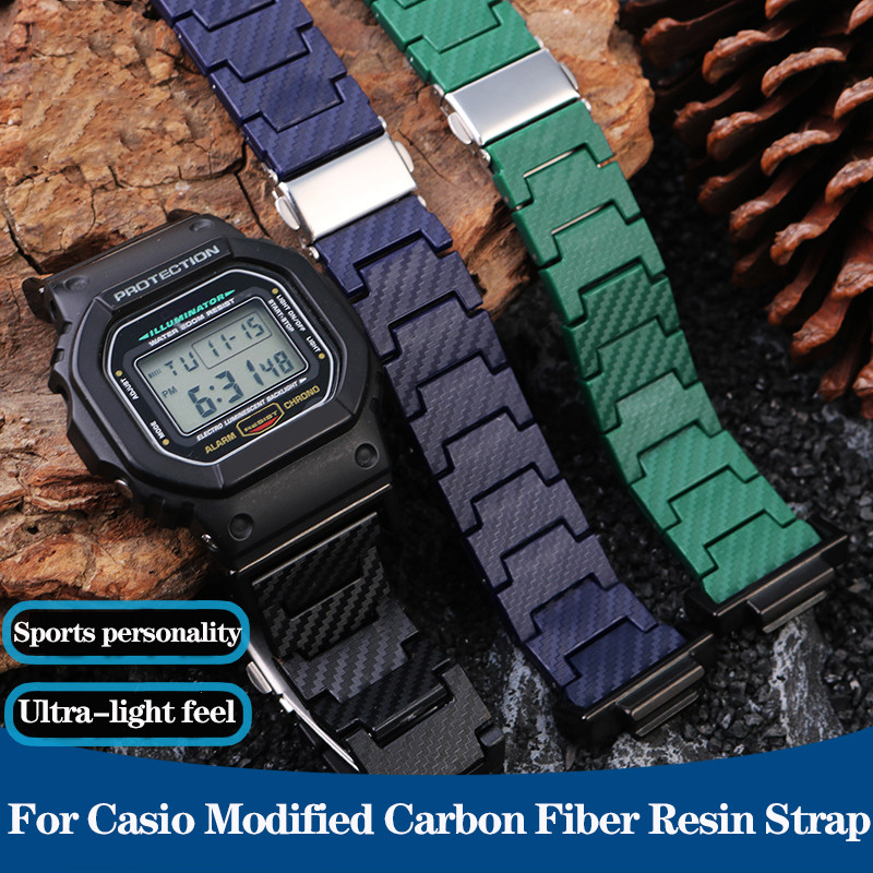 Mofied Carbon Fiber Texture Resin Strap for G-SHOCK Casio DW-5600 DW5600 GW-B5600 GW-M5610 GA900 700
