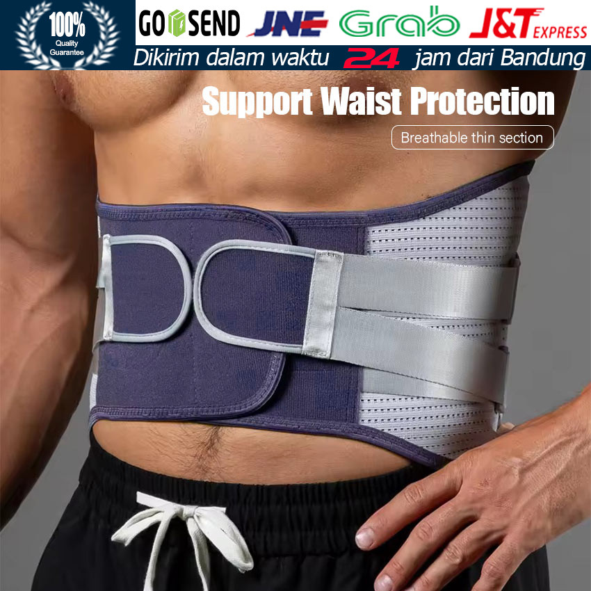 Sabuk Penyangga Lumbal Medis / Korset Punggung Magnet Pemanas / Dukungan Kuat Ringan Nyaman / Mengur
