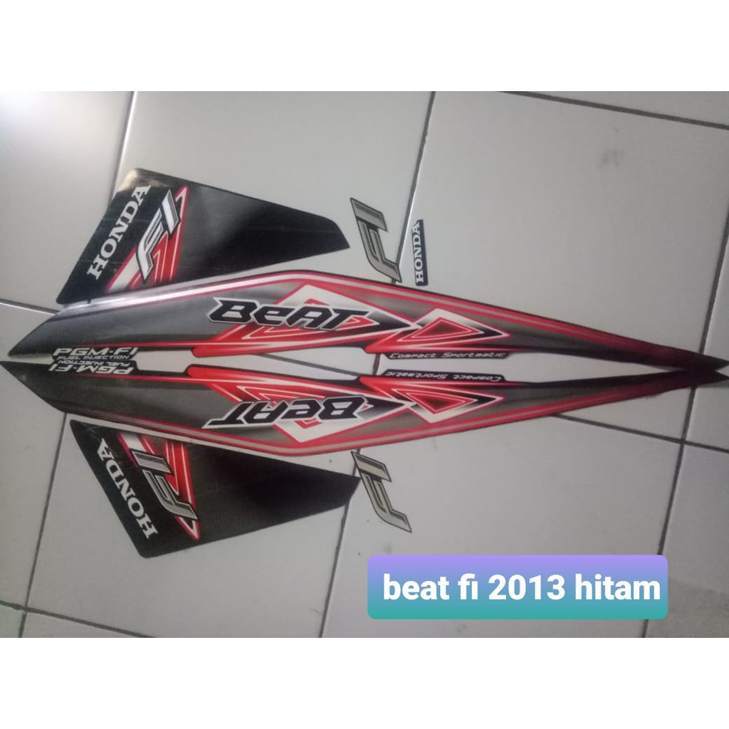stiker striping honda beat fi 2013 hitam