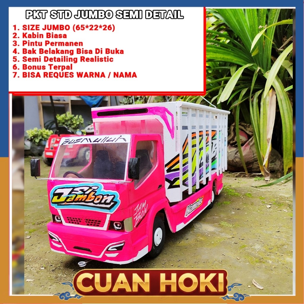 CUAN HOKI MAINAN ANAK MINIATUR MOBIL TRUK OLENG MAINAN MOBIL TRUK OLENG ANAK  PAKET STANDART UKURAN 