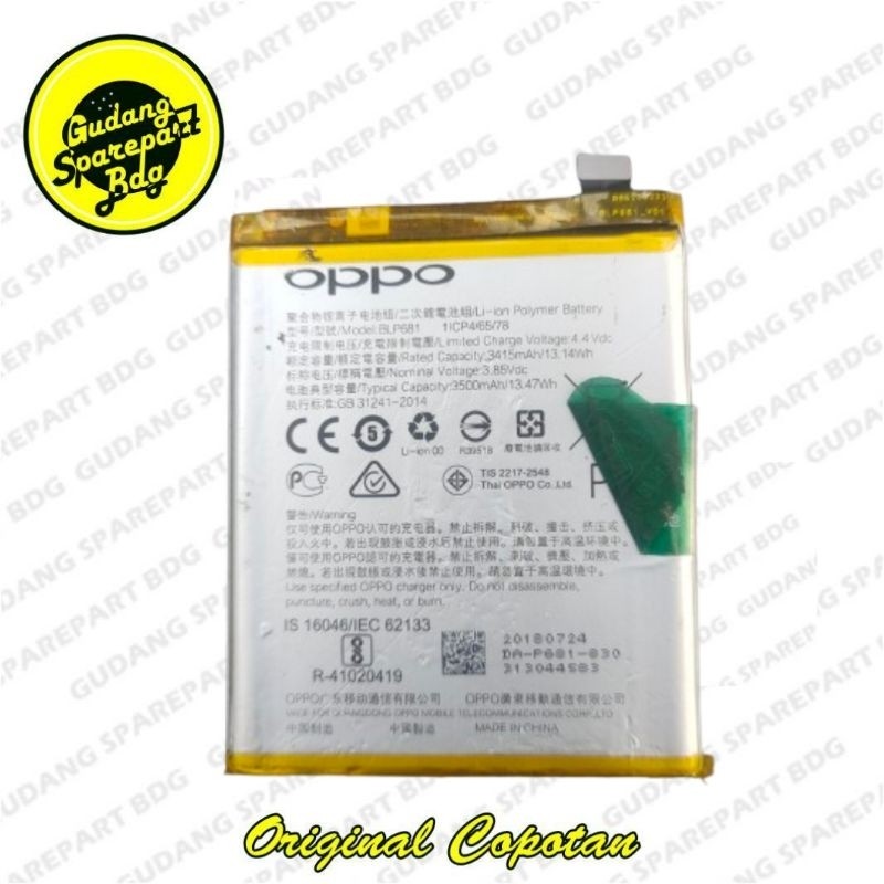 Baterai Batre Battery untuk Oppo F9 F9 PRO R17 BLP681 Original Copotan.