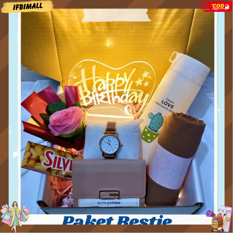 Kado Ulang Tahun Cewek Paket Bestie Hadiah Pasangan Kado Jam Tangan Wanita Kado ulang tahun spesial 