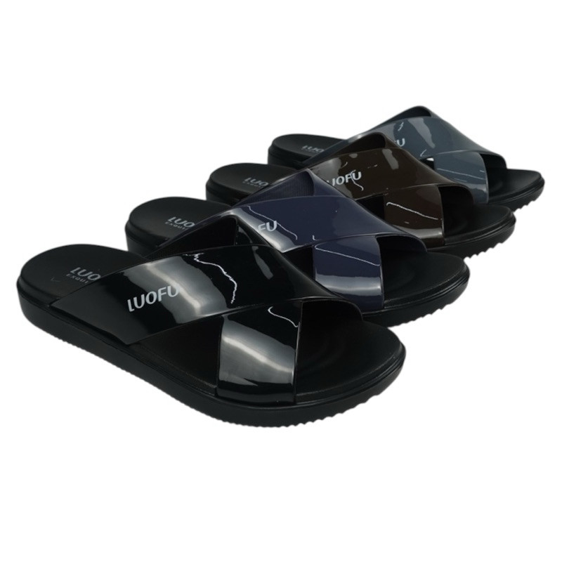 LUOFU Sandal Selop Silang Eva Wanita E7189-SH4W [G00] Luofu Import