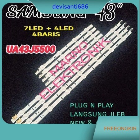 BL.BACKLIGHT LED TV SAMSUNG 43 INCH UA-43J5500 UA43J5500 UA 43J5500 11K 3V